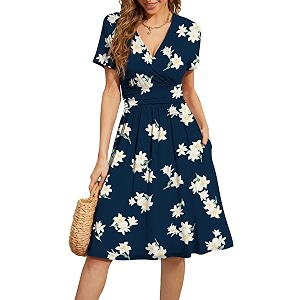 WEACZZY Womens Summer Short Sleeve Casual Dresses