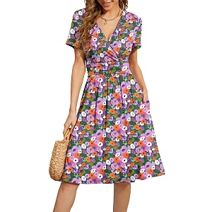 WEACZZY Womens Summer Short Sleeve Casual Dresses