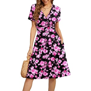 WEACZZY Womens Summer Short Sleeve Casual Dresses