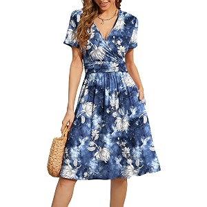 WEACZZY Womens Summer Short Sleeve Casual Dresses