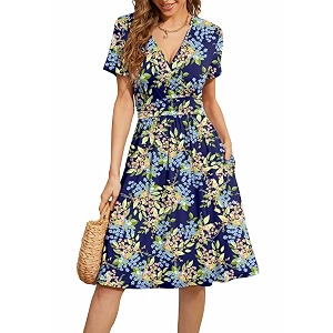 WEACZZY Womens Summer Short Sleeve Casual Dresses