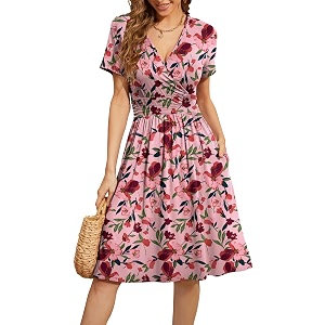 WEACZZY Womens Summer Short Sleeve Casual Dresses