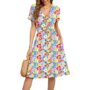 WEACZZY Womens Summer Short Sleeve Casual Dresses