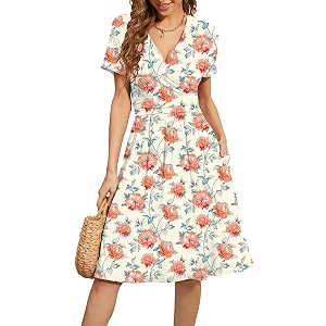 WEACZZY Womens Summer Short Sleeve Casual Dresses