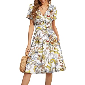 WEACZZY Womens Summer Short Sleeve Casual Dresses
