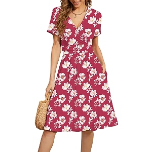 WEACZZY Womens Summer Short Sleeve Casual Dresses