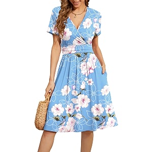 WEACZZY Womens Summer Short Sleeve Casual Dresses