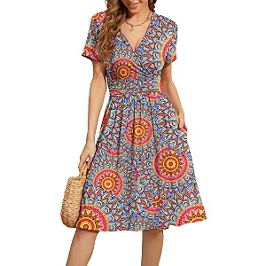 WEACZZY Womens Summer Short Sleeve Casual Dresses