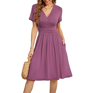 WEACZZY Womens Summer Short Sleeve Casual Dresses