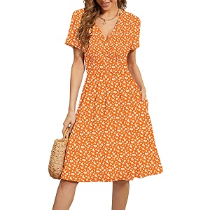 WEACZZY Womens Summer Short Sleeve Casual Dresses
