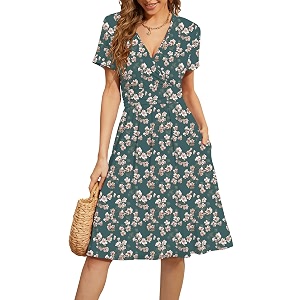 WEACZZY Womens Summer Short Sleeve Casual Dresses