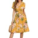 WEACZZY Women39s Summer Short Sleeve Casual Dresses
