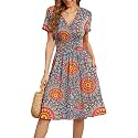 WEACZZY Women39s Summer Short Sleeve Casual Dresses
