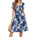 WEACZZY Women39s Summer Short Sleeve Casual Dresses