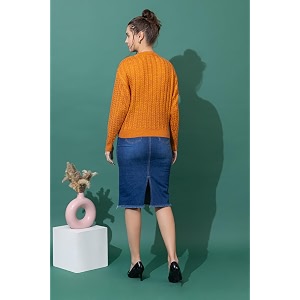 Wear lusso Womens Woolen Cable Knit Pullover