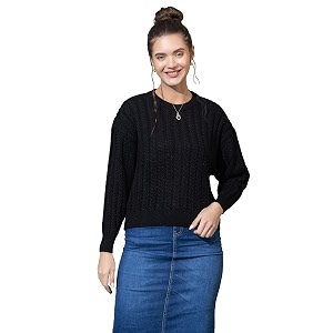 Wear lusso Womens Woolen Cable Knit Pullover