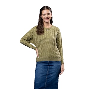 Wear lusso Womens Woolen Cable Knit Pullover
