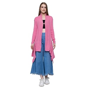Wear lusso Womens Woolen V-Neck Open Front