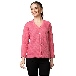Wear lusso Women Woolen V Neck Casual