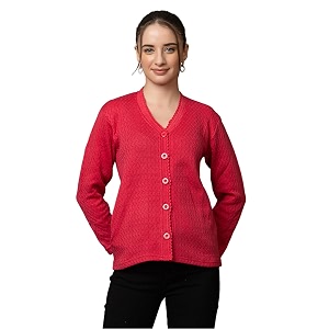 Wear lusso Women Woolen V Neck Casual