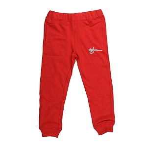 wear your mind kids unisex cotton poly full length joggers - red kj0045