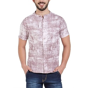 wear your opinion men half sleeve cotton denim shirt