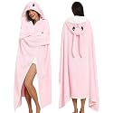 Wearable Blanket Hoodie Animal Fuzzy Blanket Warm Cozy Blanket Hoodie