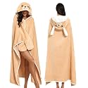 Wearable Blanket Hoodie Animal Fuzzy Blanket Warm Cozy Blanket Hoodie