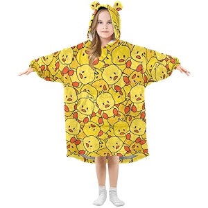 wearable blankets for kids soft warm cozy oversized blanket hoodie gifts 3-14 y boys girls teens with pocket