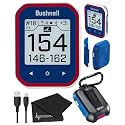 Bushnell Phantom 3 Slope GPS Golf Green with Slope Technology, Touchscreen, Magnetic Cart Mount with Bundle (Blue &amp; Lens Cloth)