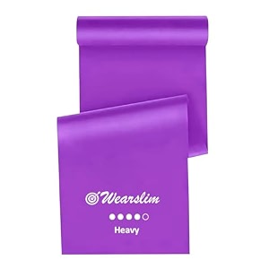 wearslim resistance loop bands for legs and butt  elastic exercise band set for women  best resistant workout loops for booty glute leg amp thigh exercising 15 meter purple