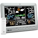 Weather Station Indoor Outdoor Thermometer Wireless Atomic Clock Grey