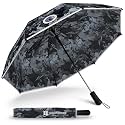 Weatherman Premium Collapsible Travel Umbrella - Windproof, Compact, Easy Auto Open - Resists Up to 55 MPH Winds - Perfect for Rain, Wind, Backpack, Car Folding Umbrella (TrueTimber Viper Camo - VGA)