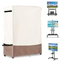 Weatherproof 60-65Inch Outdoor TV Stand Cover for Rolling/Mobile Stand