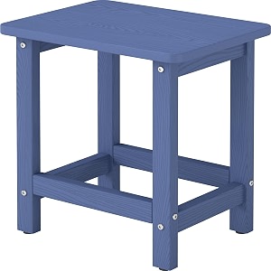 weatherproof outdoor side table hdpe small outdoor table for adirondack 166-inch patio square end tables for garden backyard porch deck balcony poolside navy blue