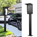 Weatherproof Pedestal with Roof for Tesla Gen3 EV Charging Stations | Heavy-Duty Stand with Top Cover, Compatible with Tesla Mobile Connector &amp; J1772, Matte Metallic Black