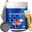 Weatherproof Rust Converter Paint for Metal, Rust Remover for Metals, Rust Conversion Paint, Rusts Paints for Metals with Brush (300g,Gray)