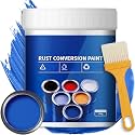 Weatherproof Rust Converter Paint for Metal, Rust Remover for Metals, Rust Conversion Paint, Rusts Paints for Metals with Brush (300g,Blue)