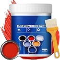 Weatherproof Rust Converter Paint for Metal, Rust Remover for Metals, Rust Conversion Paint, Rusts Paints for Metals with Brush (300g,Red)