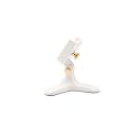 WeatherTech DeskFone in White - Adjustable, Universal Cell Phone Holder Mount Stand for Desk, Counter, Table - Tripod Design for iPhone &amp; Smartphone Charging - Rose Gold Metal Knobs