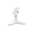 WeatherTech DeskFone in White - Adjustable, Universal Cell Phone Holder Mount Stand for Desk, Counter, Table - Tripod Design for iPhone &amp; Smartphone Charging - Silver Metal Knobs
