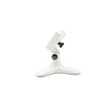 WeatherTech DeskFone in White - Adjustable, Universal Cell Phone Holder Mount Stand for Desk, Counter, Table - Tripod Design for iPhone &amp; Smartphone Charging - Black Metal Knobs