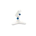 WeatherTech DeskFone in White - Adjustable, Universal Cell Phone Holder Mount Stand for Desk, Counter, Table - Tripod Design for iPhone &amp; Smartphone Charging - Royal Blue Metal Knobs