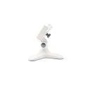 WeatherTech DeskFone in White- Adjustable, Universal Cell Phone Holder Mount Stand for Desk, Counter, Table - Tripod Design for iPhone &amp; Smartphone Charging - Graphite Metal Knobs