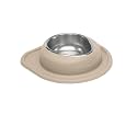WeatherTech Single Low Pet Feeding System - Heavy-Duty Dog &amp; Cat Food/Water Bowl - 32 oz (4 Cups) Tan (SL3203TN)
