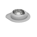 WeatherTech Single Low Pet Feeding System - Heavy-Duty Dog &amp; Cat Food/Water Bowl - 32 oz (4 Cups) Light Grey (SL3203LG)