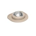 WeatherTech Single Low Pet Feeding System - Heavy-Duty Dog &amp; Cat Food/Water Bowl - 8 oz (1 Cup) Tan (SL0801TN)