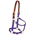 Weaver Equine Breakaway Horse Halter, Supple Leather Crown, Adjustable Brass Throat Snap Halters for Horses, Equine Tack