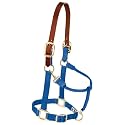 Weaver Equine Breakaway Horse Halter, Supple Leather Crown, Adjustable Brass Throat Snap Halters for Horses, Equine Tack