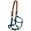 Weaver Equine Breakaway Horse Halter, Supple Leather Crown, Adjustable Brass Throat Snap Halters for Horses, Equine Tack